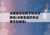 水瓶座幸运数字和幸运颜色(水瓶星座的幸运数字和颜色)