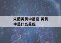 朱茵黄贯中星座 黄贯中是什么星座