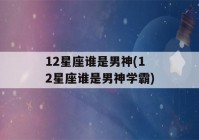 12星座谁是男神(12星座谁是男神学霸)