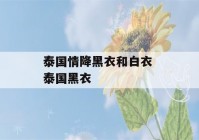 泰国情降黑衣和白衣 泰国黑衣