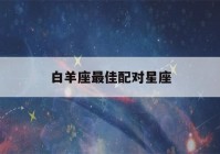 白羊座最佳配对星座(天秤座最佳配对星座)