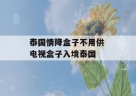 泰国情降盒子不用供 电视盒子入境泰国