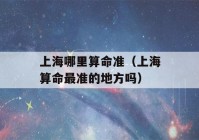 上海哪里看八字准（上海看八字最准的地方吗）