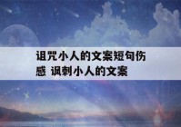 诅咒小人的文案短句伤感 讽刺小人的文案