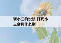 斩小三的说法 打死小三会判什么刑