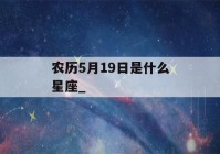 农历5月19日是什么星座_(1993年农历5月19日是什么星座)