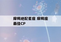 摩羯绝配星座 摩羯座最佳CP