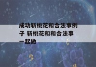 成功斩桃花和合法事例子 斩桃花和和合法事一起做