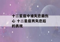 十二星座中谁失恋最伤心 十二星座男失恋后的表现