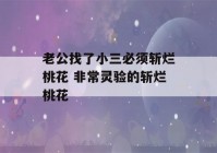 老公找了小三必须斩烂桃花 非常灵验的斩烂桃花