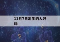 11月7日出生的人好吗(11月7日出生的人好吗女孩)