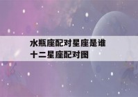 水瓶座配对星座是谁 十二星座配对图