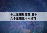 十二星座星座花 五十六个星座五十六枝花