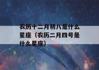 农历十二月初八是什么星座（农历二月四号是什么星座）