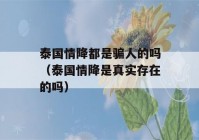 泰国情降都是骗人的吗（泰国情降是真实存在的吗）