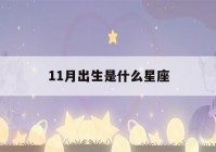 11月出生是什么星座(70年11月出生是什么星座)