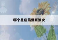 哪个星座最懂巨蟹女(谁最懂巨蟹)