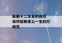 斩断十二生肖的桃花 如何斩断老公一生的烂桃花