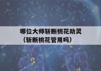 哪位大师斩断桃花劫灵（斩断桃花管用吗）