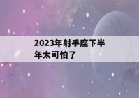 2023年射手座下半年太可怕了(2023年射手座的运势)