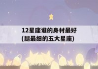 12星座谁的身材最好(腿最细的五大星座)