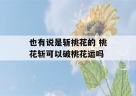 也有说是斩桃花的 桃花斩可以破桃花运吗