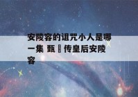 安陵容的诅咒小人是哪一集 甄嬛传皇后安陵容