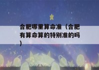 合肥哪里看八字准（合肥有看八字算的特别准的吗）