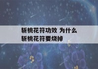 斩桃花符功效 为什么斩桃花符要烧掉