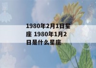 1980年2月1日星座 1980年1月2日是什么星座