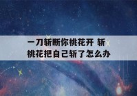 一刀斩断你桃花开 斩桃花把自己斩了怎么办