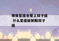 哪些星座会爱上双子座 什么星座能制服双子座