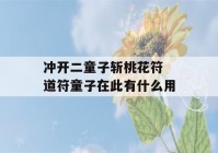 冲开二童子斩桃花符 道符童子在此有什么用