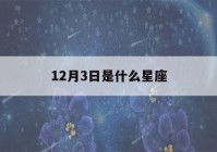 12月3日是什么星座()