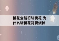 桃花宝斩符斩桃花 为什么斩桃花符要烧掉