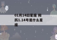 01月14曰星座 阳历1.14号是什么星座