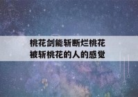 桃花剑能斩断烂桃花 被斩桃花的人的感觉