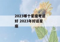 2023哪个星座考运好 2023年好运星座