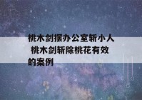 桃木剑摆办公室斩小人 桃木剑斩除桃花有效的案例