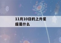 11月10日的上升星座是什么(11月11日出生上升星座)