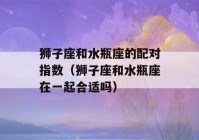 狮子座和水瓶座的配对指数（狮子座和水瓶座在一起合适吗）