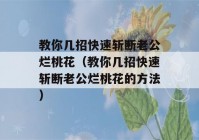 教你几招快速斩断老公烂桃花（教你几招快速斩断老公烂桃花的方法）