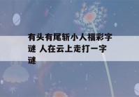 有头有尾斩小人福彩字谜 人在云上走打一字谜