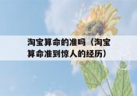 淘宝看八字的准吗（淘宝看八字准到惊人的经历）