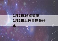 1月2日16点星座 1月2日上升星座是什么