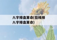 八字排盘看八字(在线排八字排盘看八字)