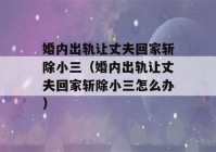 婚内出轨让丈夫回家斩除小三（婚内出轨让丈夫回家斩除小三怎么办）