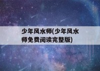 少年风水师(少年风水师免费阅读完整版)