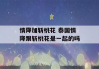 情降加斩桃花 泰国情降跟斩桃花是一起的吗