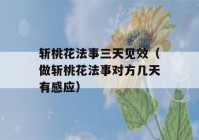 斩桃花法事三天见效（做斩桃花法事对方几天有感应）